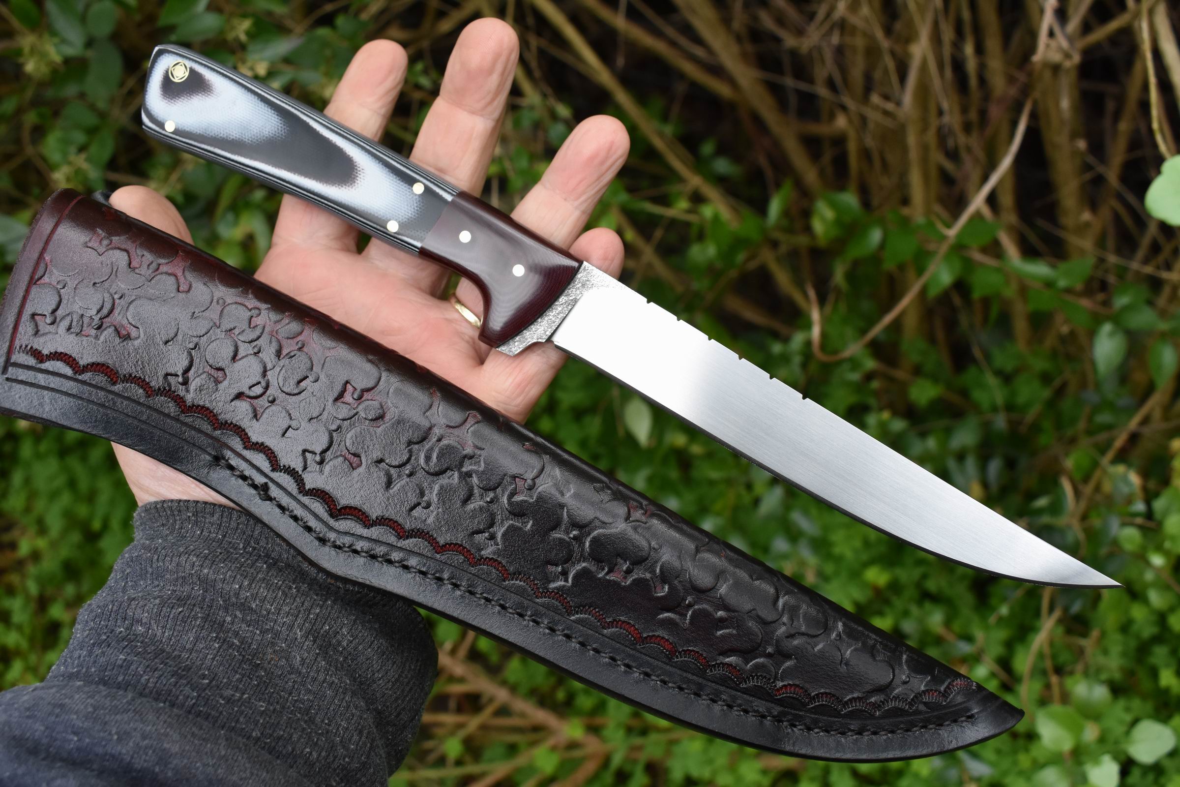 Handmade Damascus Steel Fishing Fillet Knife with G10 Micarta